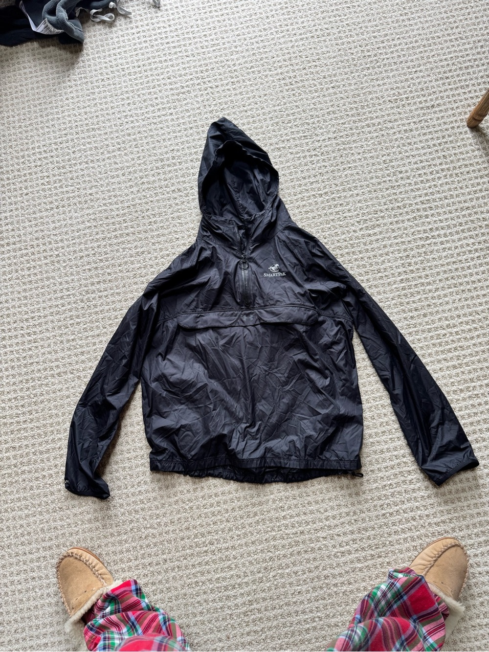 Under Armour Black Hooded Windbreaker Jacket